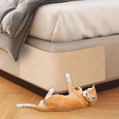 Vista 9 de ENONCI Protector de esquina de pared de sofá de 23.6 x 15.8 pulgadas para gatos de interior, protector de muebles antiarañazos contra arañazos