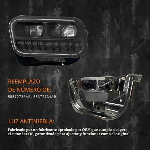 Vista 4 de Shocklight Luces antiniebla LED de repuesto para Dodge Ram 1500 2009-2012, Dodge Ram 2500 3500 2010-2018 Lámparas antiniebla izquierda y derecha