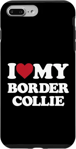 Vista 12 de iPhone 16 I Love My Border Collie - I Heart My Border Collie Case