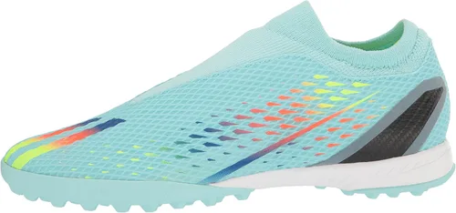 Vista 8 de adidas Tenis de fútbol unisex para adultos X Speedportal3 sin cordones Clear AquaPower BlueSolar Yellow