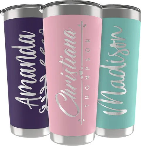 Vista 25 de Regalos personalizados para hombres, 30 onzas, vasos personalizados con tapa, azul marino, tazas de café de viaje aisladas, juego de popote