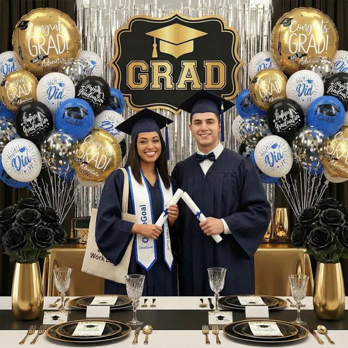 Vista 3 de HILAVO Globos negros, azules, blancos