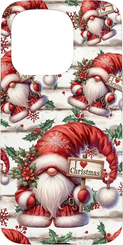 Vista 14 de iPhone 16 Love Christmas Gnomo Shabby Chic Decoración para mujer Bonita funda de Navidad