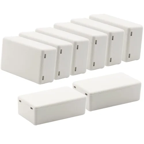 Vista 17 de Zulkit 12 cajas de proyecto de plástico ABS para proyectos eléctricos, caja de conexiones pequeña, color blanco, 2.17 x 1.28 x 0.79 pulgadas