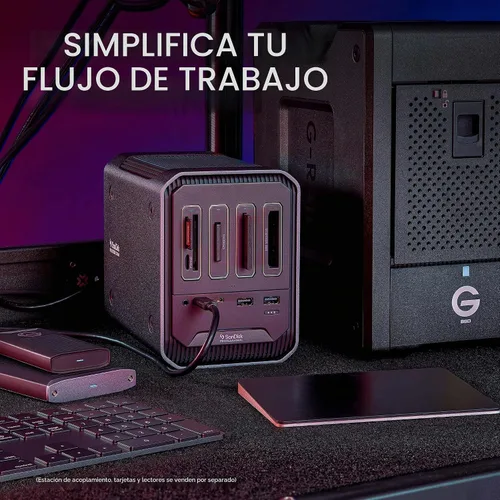 Vista 5 de SANDISK Professional - PRO-Dock 4; estación de acoplamiento para lector