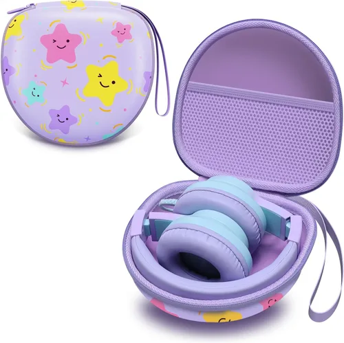 Vista 22 de Funda para auriculares plegables para niños, color negro (solo funda)