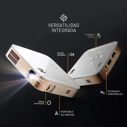 Vista 2 de KODAK Luma 350 proyector inteligente portátil con aplicación Luma Proyector de video recargable Ultra HD con Android 6.0 integrado, aplicaciones