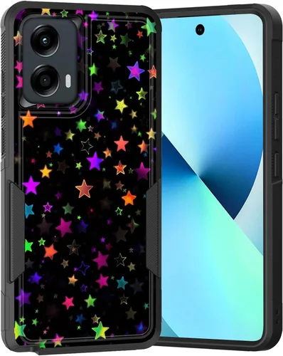 Vista 174 de para Moto G Play 4G 2024, funda de dos capas híbrida resistente y a prueba de golpes, PC duro + silicona suave protectora para Motorola Moto G Play