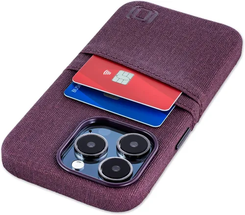Vista 19 de Dockem Funda para tarjetas para iPhone 15 con placa de metal integrada para montaje magnético y 2 bolsillos para tarjetas: Cartera Luxe M2, piel