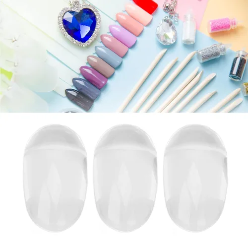 Vista 8 de Tarjeta de color de esmalte de uñas, tarjeta de color de uñas, palitos de uñas de vidrio transparente, puntas de visualización de color de arte