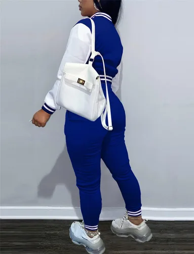 Vista 2 de Conjunto deportivo de 2 piezas para mujer, conjunto de sudadera de manga larga