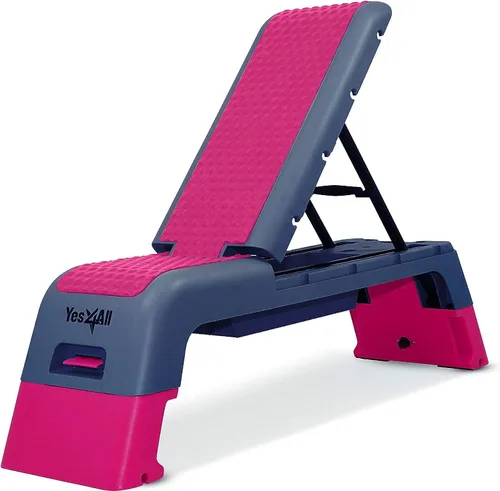 Vista 8 de Yes4All - Banca multifuncional para aeróbicos - Estación de fitness versátil, banco de pesas, step aeróbico, caja de pliometría para entrenamientos