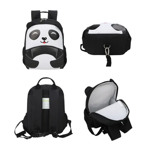 Vista 13 de Yodo, Bolsa para almuerzo aislada y mochila preescolar infantil, con correa de arnés de seguridad para niños o niñas, Dinosaur