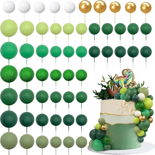 Vista 11 de 56 piezas de bolas de perlas para tarta con forma de bola, decoraciones de tarta con bolas de perlas para tarta de cumpleaños, boda, suministros