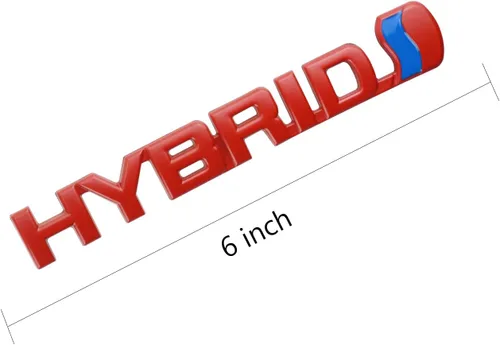 Vista 8 de EmbRoom Emblema híbrido para guardabarros, calcomanía 3D de metal, reemplazo universal para auto (cromo azul) (negro)