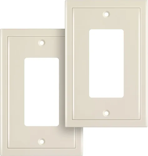 Vista 23 de Henne Bery Placa decorativa de pared con borde moderno, tapa de tomacorriente para cubrir enchufe, aleación de zinc maciza duradera