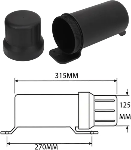 Vista 5 de KIMISS - Tubo universal para herramientas todoterreno para motocicleta, tubo de herramientas de 4.9 pulgadas con cintas rodantes, universal