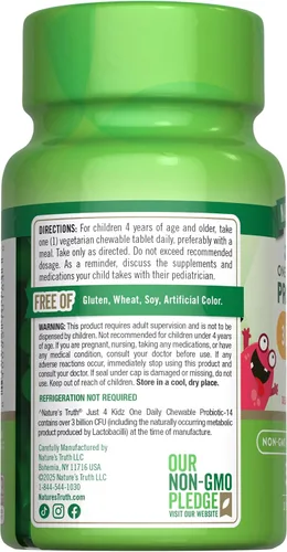 Vista 7 de Nature's Truth Probióticos para niños 30 tabletas masticables 3 mil