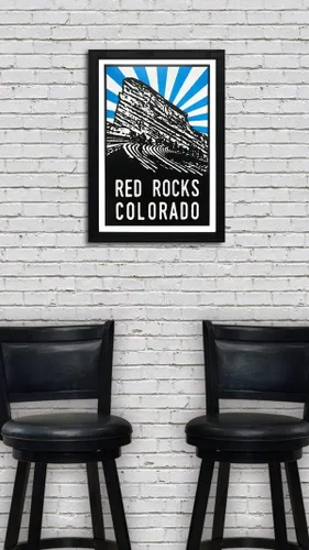 Vista 4 de Rocas Rojas Colorado Art (azul)