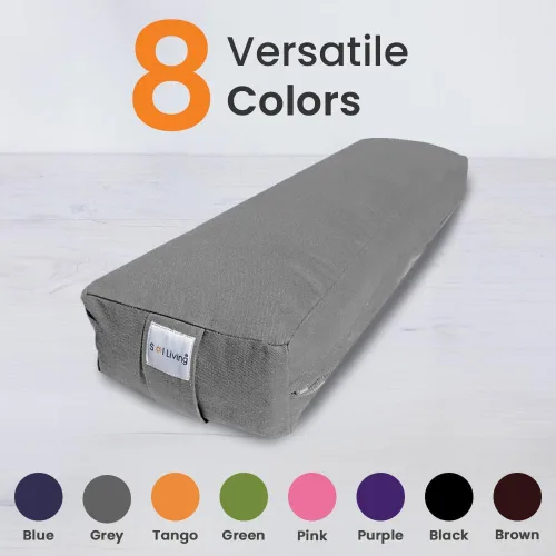 Vista 38 de Sol Living Almohada de yoga rectangular para meditación, accesorios de meditación de algodón, almohada de meditación restaurativa de yoga, almohada