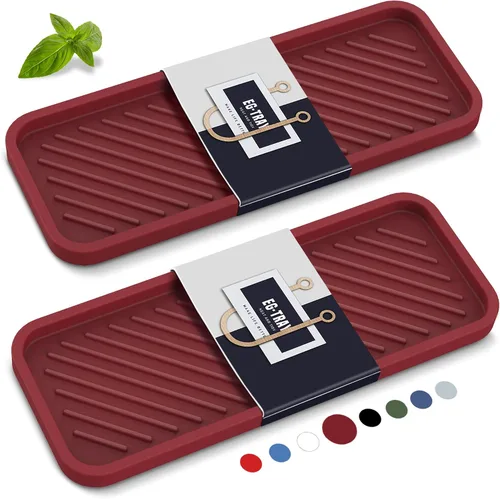 Vista 9 de EG-SIPRO Bandeja Organizadora de Fregadero de Cocina, Soporte para Esponja para Fregadero de Cocina Bandeja de Mostrador de Baño Portaesponjas