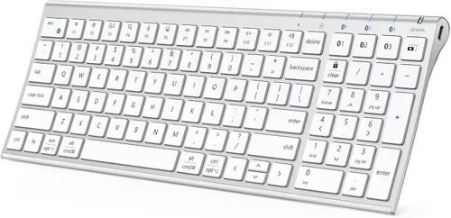 Vista 10 de iClever BK10 SE - Teclado Bluetooth para Mac, teclado delgado de tamaño Negro