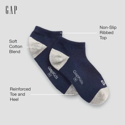 Vista 2 de GAP Paquete de 3 calcetines tobilleros para niños
