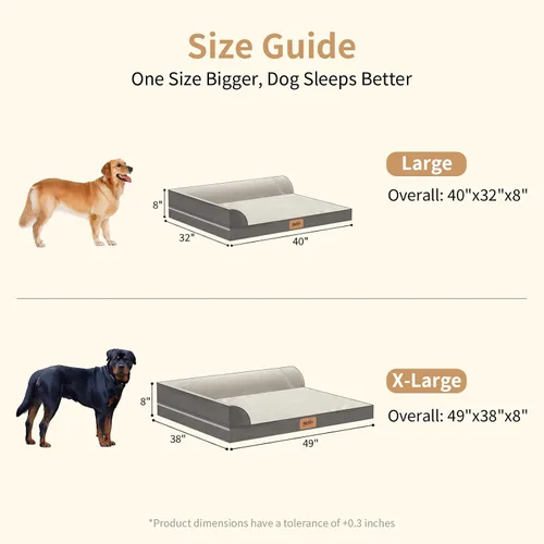 Vista 9 de Cama grande para perros con espuma viscoelástica de gel refrescante, cama ortopédica impermeable para mascotas con funda lavable y parte inferior