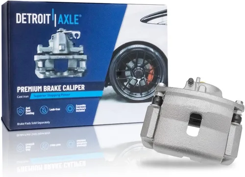 Vista 4 de Detroit Axle - Rotores de freno de disco delantero + pinza de freno lateral del pasajero de repuesto para Honda Odyssey Acura MDX, juego de 3 piezas