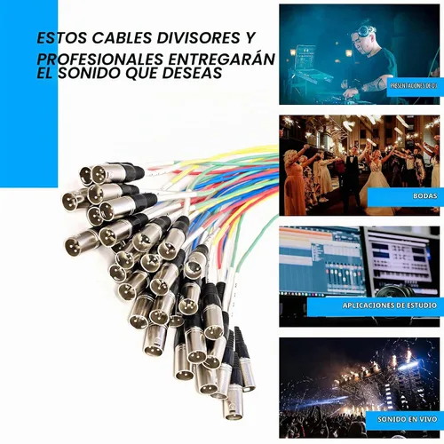 Vista 4 de Seismic Audio SARMSS-32x530 - Cable de serpiente, divisor combinado XLR TRS de 32 canales para montaje en bastidor, troncos XLR de 5 y 30 pies
