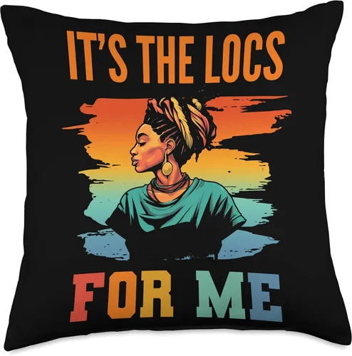 Vista 4 de Locs Afro Dreadlocks Love Natural Beauty Hair It's the Locs for Me Afro Hair - Almohada negra americana africana, 16 x 16 pulgadas, multicolor