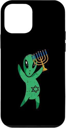 Vista 12 de Funda para iPhone 15 Alien Menorah Hanukkah Star Of David Janukah Jewish Holiday Case