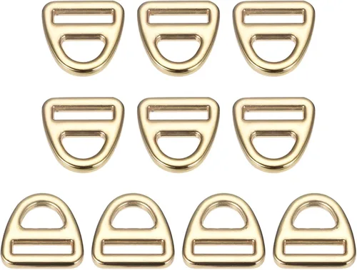 Vista 6 de uxcell Ajustador de hebilla triangular, triángulo de anillos en D, triángulo con clip giratorio de barra para correas de bolsa
