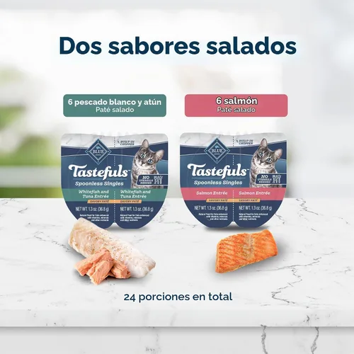 Vista 4 de Blue Buffalo Tastefuls - Paquete variado sin cuchara, 2.6 onzas, 12