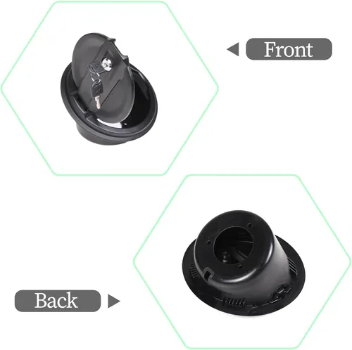 Vista 6 de PIUGILH Cubierta de puerta de llenado de combustible con bloqueo compatible con accesorios Hummer H2 2003-2009, cubierta de puerta de tanque de tapa