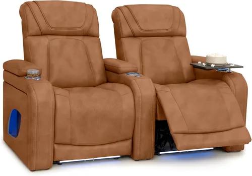 Vista 64 de Seatcraft Caliente Asiento de cine en casa Tabaco Sillón Individual