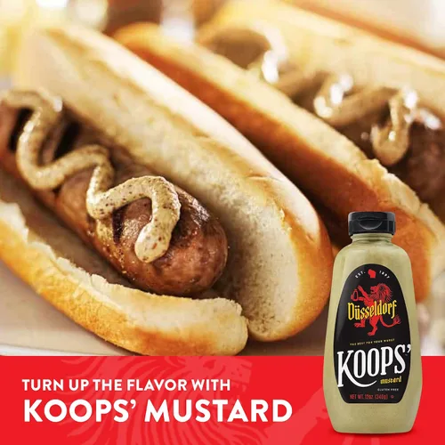 Vista 5 de Koops Dusseldorf Mostaza, salsa estilo alemán, 12 onzas, paquete de 2