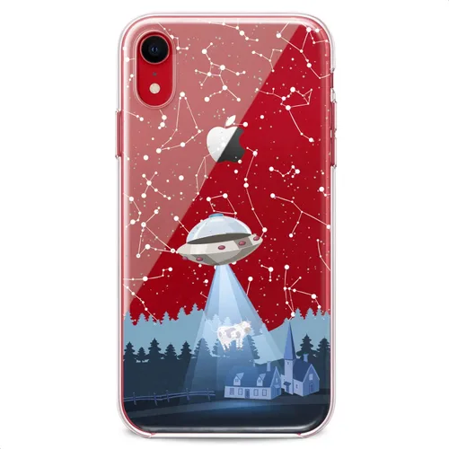 Vista 4 de Funda de poliuretano termoplástico compatible con iPhone 16e 15 14 13 12 11 Pro Max Plus Mini Xs Xr X 8 7 6 5 SE Spaceship Alien Outer Space Slim