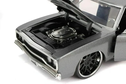 Vista 5 de Jada Fast & Furious 1:24 Dom's 1970 Plymouth Roadrunner - Coche fundido a presión, juguetes para niños y adultos