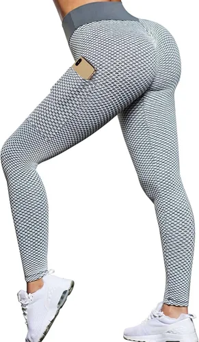 Vista 2 de Leggings TIK TOK de cintura alta para mujer, con levantamiento de glúteos, no se transparentan, pantalones de yoga para entrenamiento