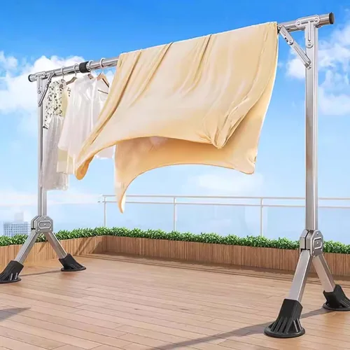 Vista 2 de YSUEFIJO Clothes Drying Rack for Laundry, Adjustable and Foldable Drying Rack, Stainless Steel Clothes Drying Rack, Heavy Duty Laundry Hanger Dryer