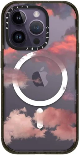 Vista 201 de CASETiFY Impact - Funda para iPhone 13 [protección contra caídas de 6.6 pies/compatible con Magsafe] Black Kingsnake, color negro transparente
