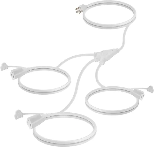 Vista 10 de EP 12 FT 16/3 SJTW - Cable de extensión para interiores, 1 a 3, divisor de Máximo 6 pies de extremo a extremo (12 pies en total) 3 clavijas