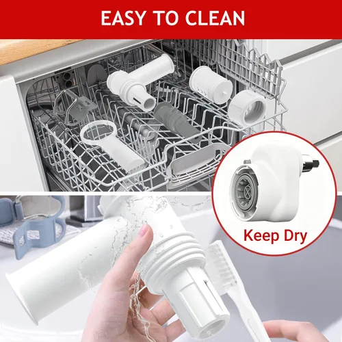 Vista 4 de Accesorio para hacer pasta para batidora de pie Kitchenaid con 6 formas diferentes de salida de pasta, duradero para accesorios y herramientas