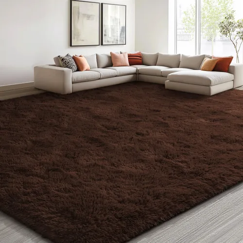 Vista 124 de EVOIONOS Alfombra Redonda Negra para Dormitorio, 4x4 Pies Alfombra de Área Circular Suave y Esponjosa para Sala de Estar, Alfombra Circular de Felpa