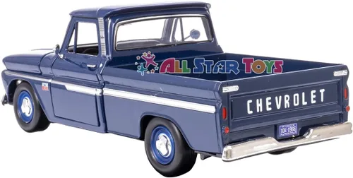 Vista 5 de MotorMax 1966 Chevy C10 Fleetside Pickup Camión de metal fundido a presión escala 1/24, azul oscuro