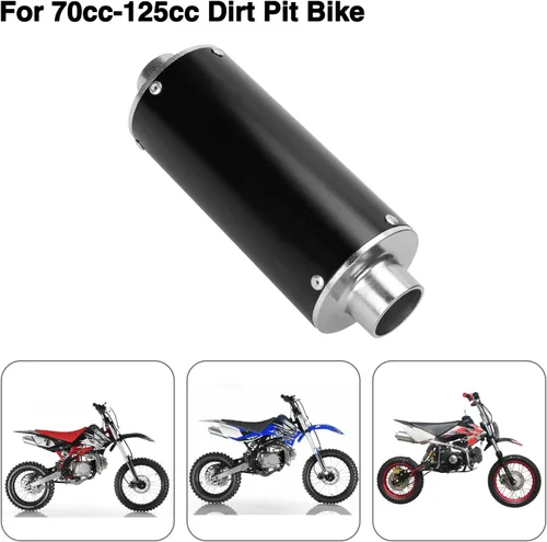 Vista 3 de FVRITO Kit de silenciador de tubo de escape para motocross de 125 cc, 110 cc, 70 cc, silenciador de 1.102 in para chino XR50 CRF50 Coolster SSR Baja