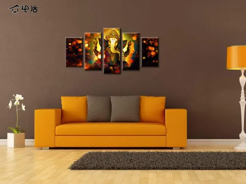 Vista 2 de DJSYLIFE Lienzo decorativo para pared, diseño de Dios hindú, 40 pulgadas de Arte 07