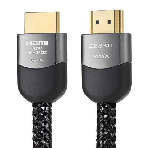 Vista 5 de Zeskit Cable HDMI certificado 2.1 8K 48Gbps 4K120Hz compatible con barra de sonido eARC HDR10 VRR Dolby Vision Atmos HDCP 2.2 y 2.3 Gaming PS5 Xbox