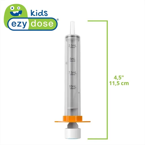 Vista 3 de EZY DOSE Jeringa oral y dispensador para niños, diseño fácil para medicina líquida, Tylenol, Motrin, fácil de administrar, dosificación precisa, 0.3